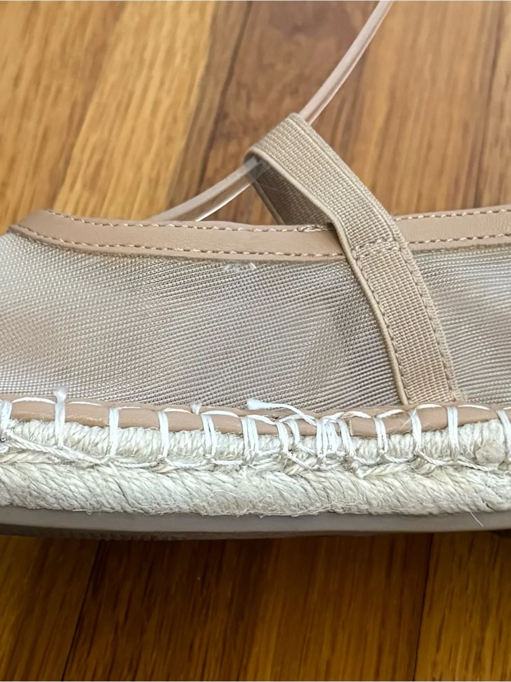 Universal Thread Joa Beige Espadrille Mary Jane Flats Slip-On siz 5 quiet luxury